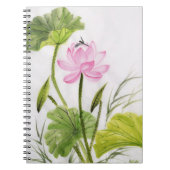 はすの花2の水彩画の絵画 ノートブック (正面)