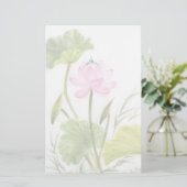 はすの花2の水彩画の絵画 便箋 (スタンド正面)