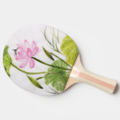 はすの花2の水彩画の絵画 卓球ラケット (横)