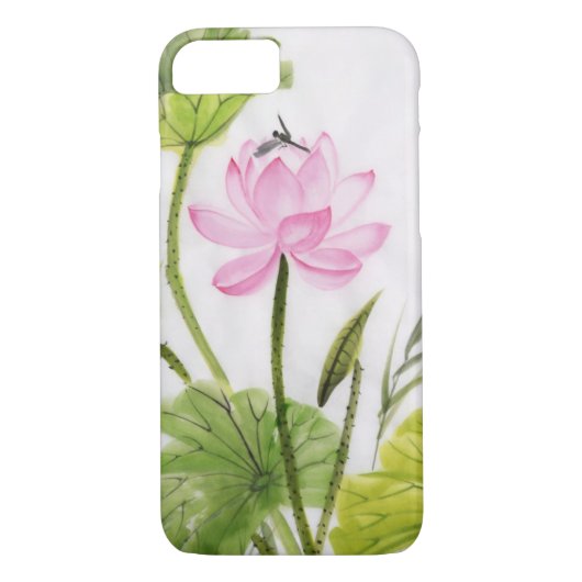 はすの花2の水彩画の絵画 Case-Mate iPhoneケース (裏面)