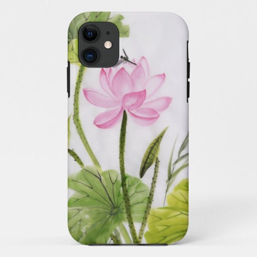 はすの花2の水彩画の絵画 Case-Mate iPhoneケース (裏面)