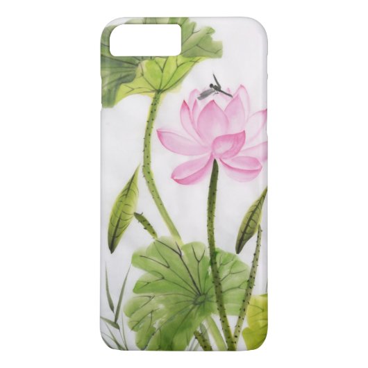 はすの花2の水彩画の絵画 Case-Mate iPhoneケース (裏面)