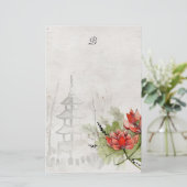 はすの花 便箋 (スタンド正面)