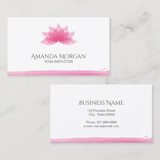 はすの花 名刺 (正面/裏面)