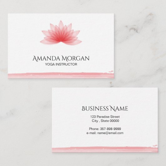 はすの花 名刺 (正面/裏面)