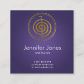 はすの金ゴールドのChoku Reiの記号 スクエア名刺 (正面)