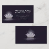 はすのChoku Reiの記号を直す銀製の霊気 名刺 (正面/裏面)