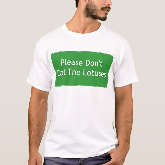 はすを食べないで下さい Tシャツ (正面)