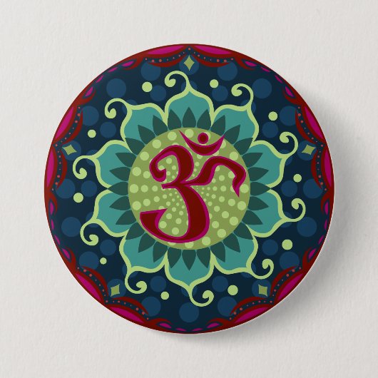 はすオウム- OM 缶バッジ (正面)