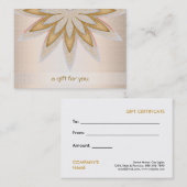 はすヘアーサロンおよびスパのギフト券 割引カード (正面/裏面)