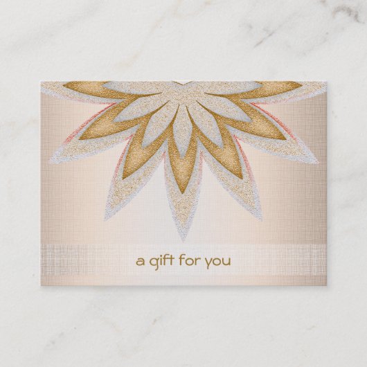 はすヘアーサロンおよびスパのギフト券 割引カード (正面)