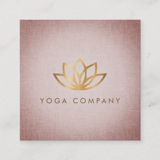 はすヨガのインストラクターのブラウンの正方形の名刺 スクエア名刺 (正面)