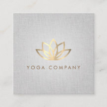 はすヨガのインストラクターの灰色の正方形の名刺