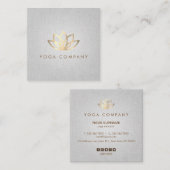 はすヨガのインストラクターの灰色の正方形の名刺 スクエア名刺 (正面/裏面)