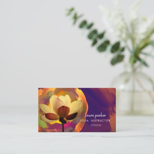 はすヨガのインストラクターの黙想の禅のペンキ 名刺 (スタンド正面)
