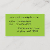 はす接触はカードカスタマイズ 名刺 (裏面)