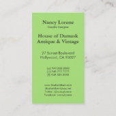 はす新しい: 青緑場面 名刺 (裏面)