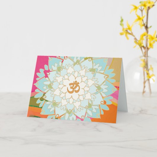 はす曼荼羅の挨拶状 カード (黄色い花)