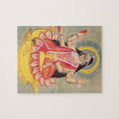 はす葉の王位に坐るLaksmi c.1890 ジグソーパズル (横)