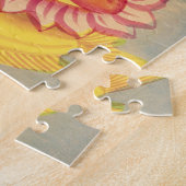 はす葉の王位に坐るLaksmi c.1890 ジグソーパズル (側面)