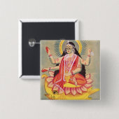 はす葉の王位に坐るLaksmi c.1890 缶バッジ (正面&裏面)