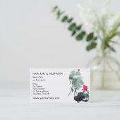 はす|中国人のブラシの絵画の芸術 名刺 (スタンド正面)