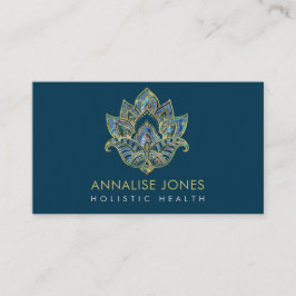 はす-飾られる大理石の宝石用原石および金ゴールド 名刺