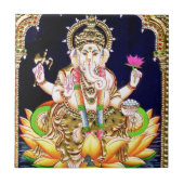 はすGANESHA TANJORE絵画 タイル (正面)