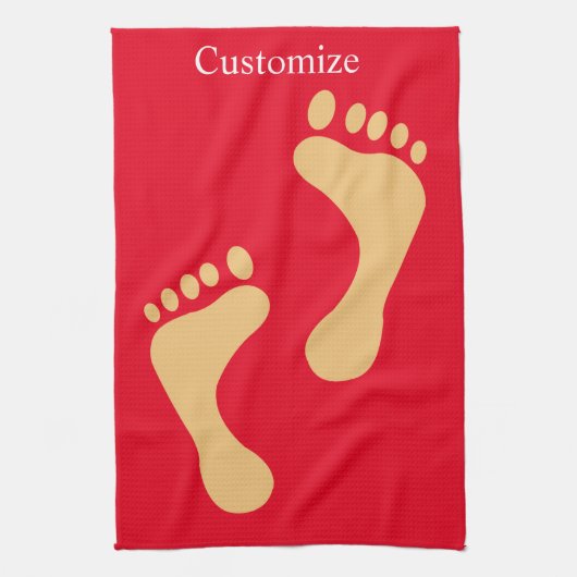 はだしのビーチバムサンダー_コーブ キッチンタオル (縦)