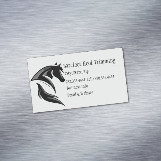 はだしのフーフトリミング白黒アート マグネット名刺 (インサイチュ)