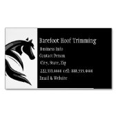 はだしのフーフトリミング白黒クラシックビジネス マグネット名刺 (正面)