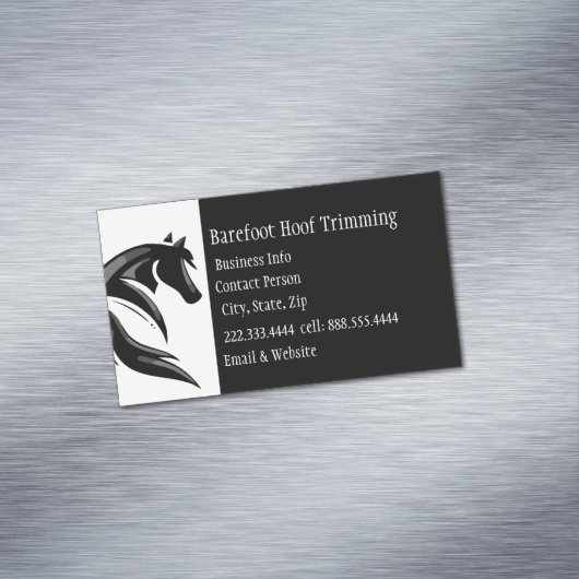 はだしのフーフトリミング白黒クラシックビジネス マグネット名刺 (インサイチュ)