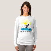 -はだしの水上スキーははだしで行きます Tシャツ (正面フル)