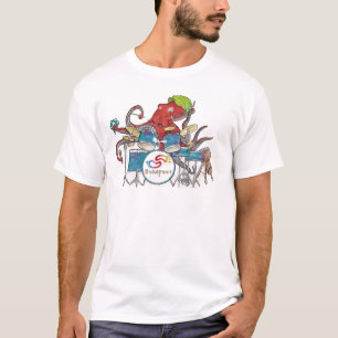 はだしの溝のタコのドラマー Tシャツ