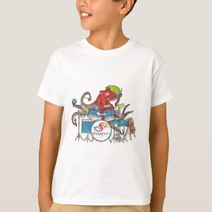 はだしの溝のタコのドラマー Tシャツ