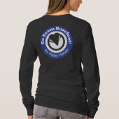 はだしチームは行きます! 女性黒いLongsleeveのティー Tシャツ (裏面)