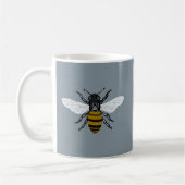 はちの巣の心の銀のマグ コーヒーマグカップ (左)