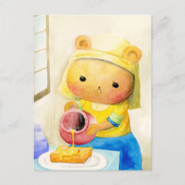 はちみつをそそぐくまさん シーズンポストカード
