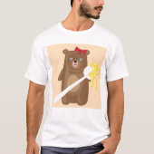 はちみつを持ったクマのTシャツ Tシャツ (正面)