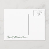 はちみつを持った小さなクマさん、こんにちは！ ポストカード (裏面)