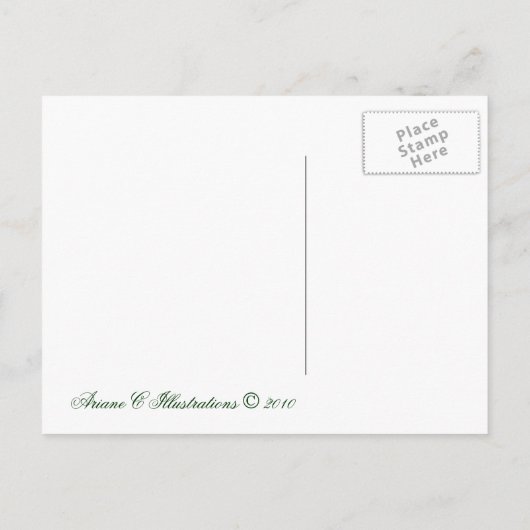 はちみつを持った小さなクマさん、こんにちは! ポストカード (裏面)