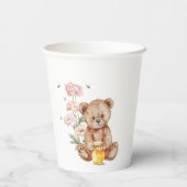 はちみつを食べながら紙杯 紙コップ (裏面)