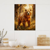 はちみつクマの草原の輝き ポスター (キッチン)
