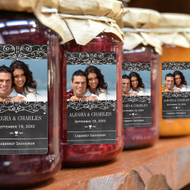 はちみつゼリー瓶ラベル写真結婚の瓶ありがとう ラベル