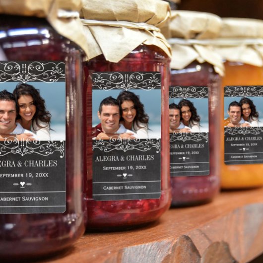 はちみつゼリー瓶ラベル写真結婚の瓶ありがとう ラベル