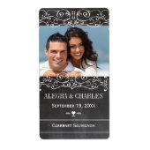 はちみつゼリー瓶ラベル写真結婚の瓶ありがとう ラベル (正面)