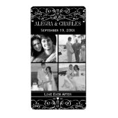 はちみつゼリー瓶ラベル4写真結婚の瓶の好意 ラベル (正面)