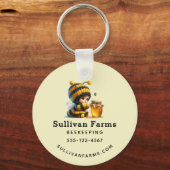 はちみつビジネスが大好きなビーの衣装を着たかわいい女の子|過去記事 キーホルダー (裏面)