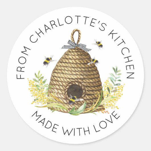 はちみつフードラベルとしてのハチミツバチの巣甘さ ラウンドシール (正面)
