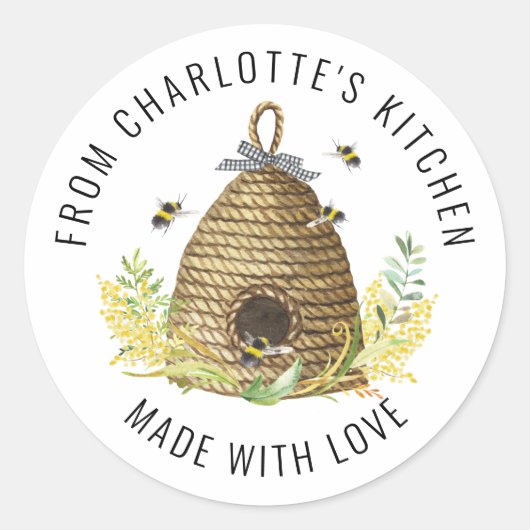 はちみつフードラベルとしてのハチミツバチの巣甘さ ラウンドシール (正面)